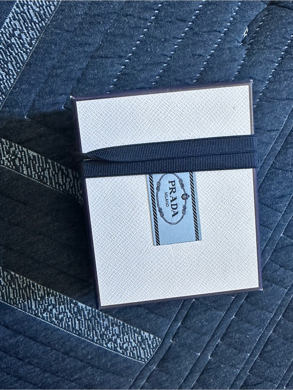 Prada Metallic Argento Round Coin Pouch AUTHENTIC AND NEW - Picture 9 of 10